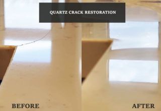 Quartz Countertop Seam Color Repair